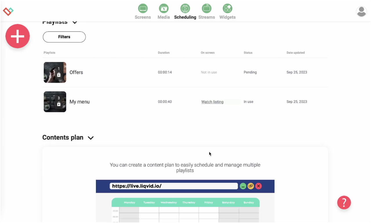 Liqvid.io — content management on business TVs